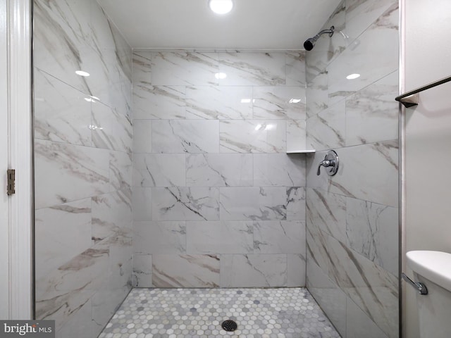 7907 Wallace Rd, Dundalk, MD 21222 - full bath with a tile shower and toilet