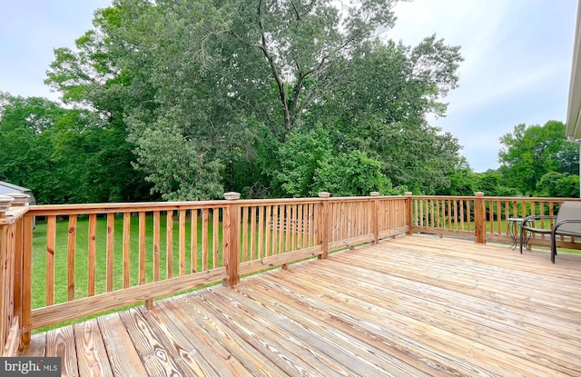 6165 Hawthorne Rd, La Plata, MD 20646 - wooden terrace featuring a lawn