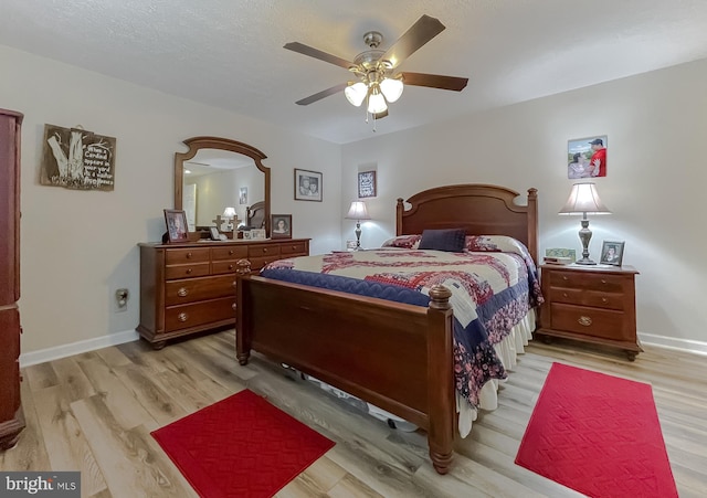 6165 Hawthorne Rd, La Plata, MD 20646 - bedroom featuring light wood-style flooring, baseboards, and ceiling fan