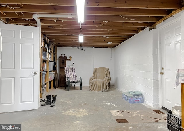 6165 Hawthorne Rd, La Plata, MD 20646 - unfinished below grade area with concrete block wall