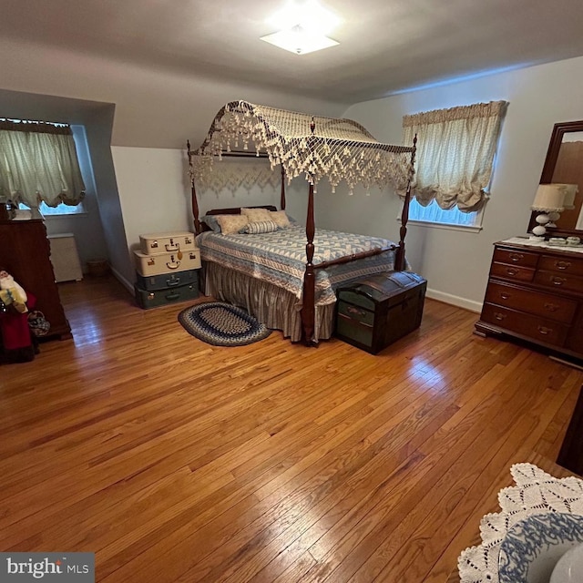 603 Jefferson Blvd, Reading, PA 19609 - bedroom featuring hardwood / wood-style flooring, lofted ceiling, and baseboards