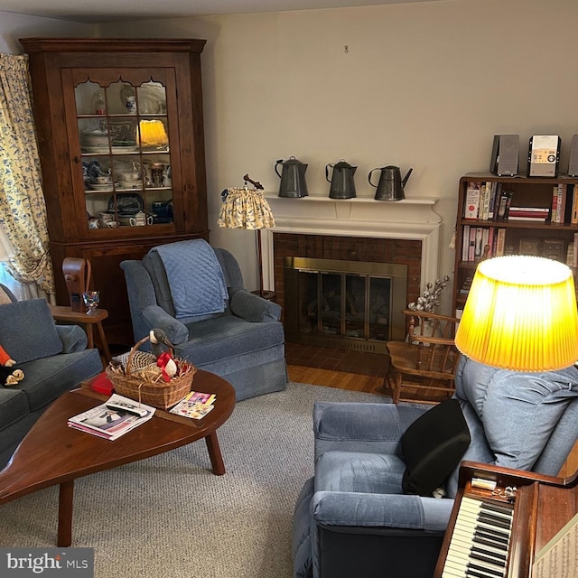 603 Jefferson Blvd, Reading, PA 19609 - living room with wood finished floors and a fireplace with flush hearth