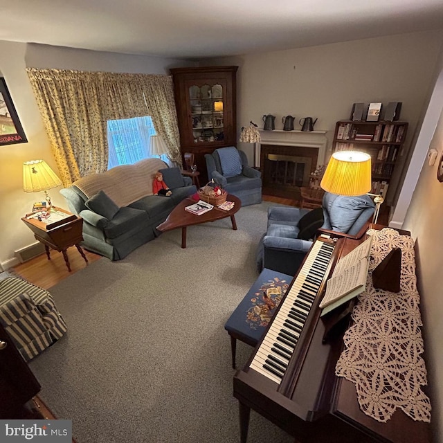 603 Jefferson Blvd, Reading, PA 19609 - living room featuring a glass covered fireplace
