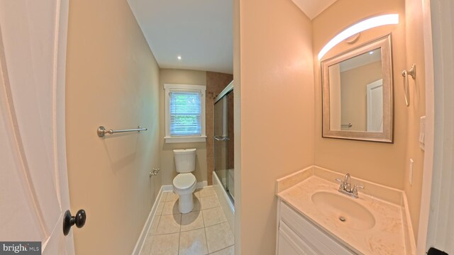 3204 Aquia Dr, Stafford, VA 22554 - full bathroom with toilet, vanity, tile patterned flooring, and baseboards
