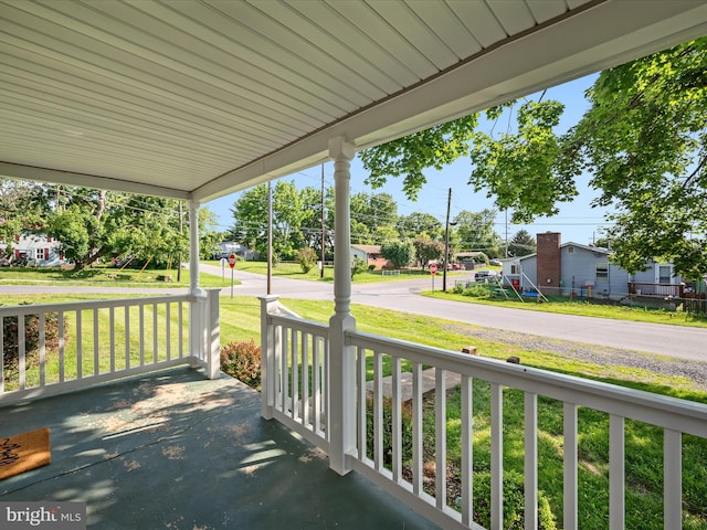 111 S Buchannan St, Ranson, WV 25438 - covered porch with a lawn and a residential view