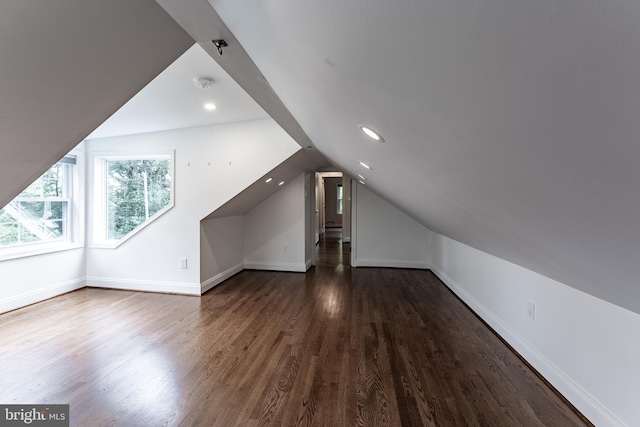 5632 Glenwood Dr, Alexandria, VA 22310 - bonus room featuring vaulted ceiling, wood finished floors, and recessed lighting