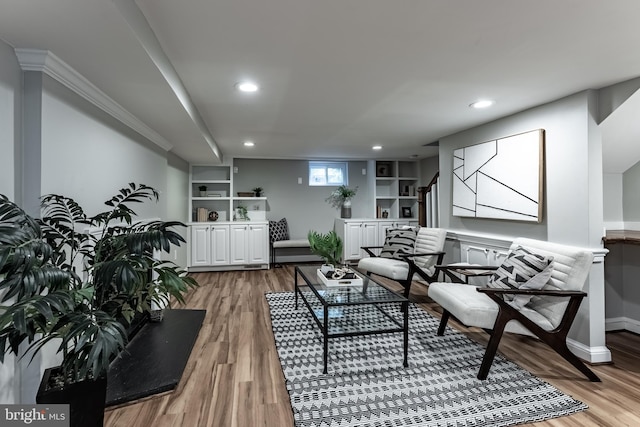 5632 Glenwood Dr, Alexandria, VA 22310 - living room with light wood-type flooring and recessed lighting