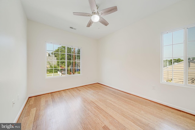 1812 N Culpeper St, Arlington, VA 22207 - empty room with wood finished floors, baseboards, and a ceiling fan