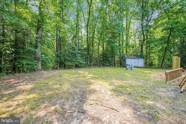 5311 Cove View Dr, Saint Leonard, MD 20685 - view of yard with a wooded view