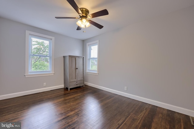 616 New Holland Ave, Lancaster, PA 17602 - spare room with plenty of natural light, dark wood-style floors, and a ceiling fan