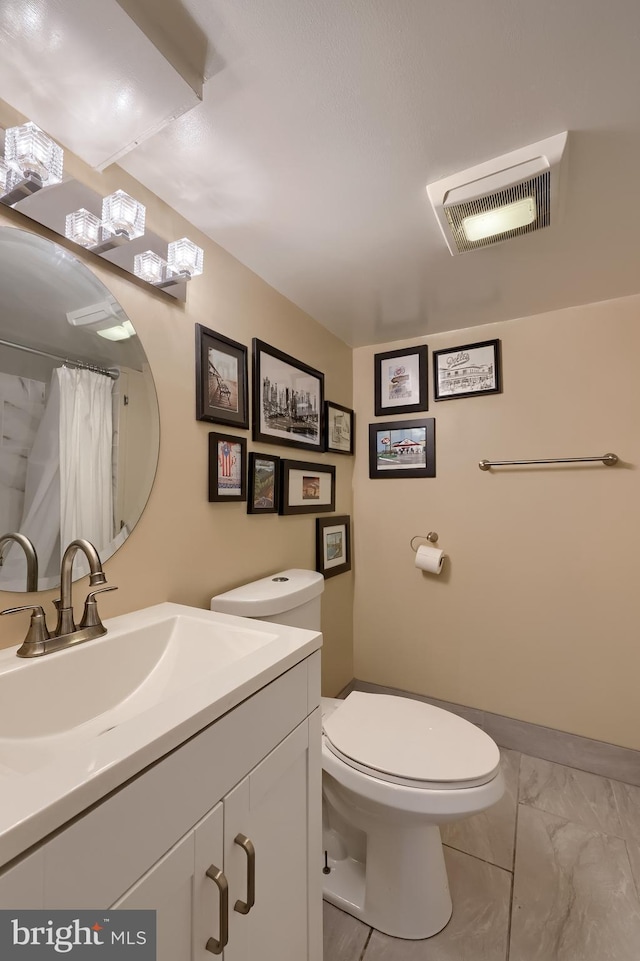 616 New Holland Ave, Lancaster, PA 17602 - full bathroom featuring marble finish flooring, vanity, and curtained shower