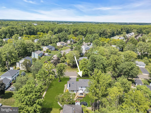 20 Elkshead Ter, Hamilton, NJ 08620 - aerial view of property and surrounding area featuring nearby suburban area and a forest