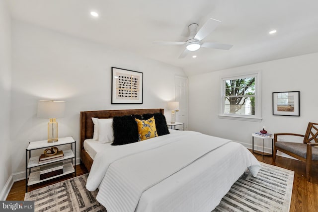 1604 Crittenden St NE, Washington, DC 20017 - bedroom featuring wood finished floors, recessed lighting, baseboards, and ceiling fan