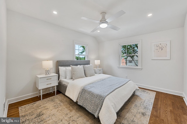 1604 Crittenden St NE, Washington, DC 20017 - bedroom with wood finished floors, baseboards, recessed lighting, and a ceiling fan
