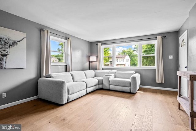 208 N Warwick Rd, Magnolia, NJ 08049 - living area with light wood-style flooring and baseboards
