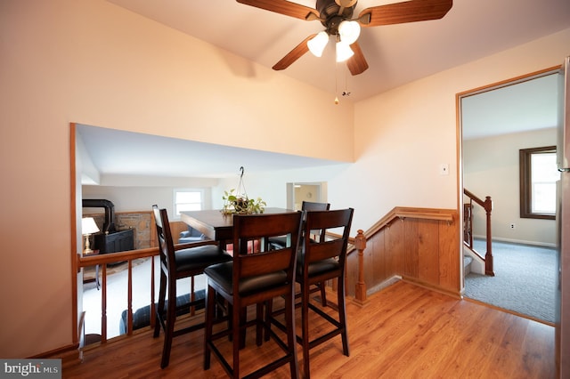 38 Gill Dr, Newark, DE 19713 - dining area with light wood-type flooring and ceiling fan