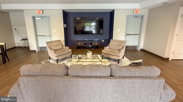 6301 Edsall Rd Unit 224, Alexandria, VA 22312 - living area with baseboards and wood finished floors