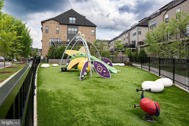 6301 Edsall Rd Unit 224, Alexandria, VA 22312 - communal playground featuring a residential view