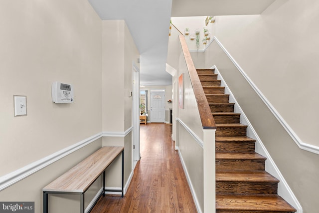 841 Mchenry St, Baltimore, MD 21230 - stairway with wood finished floors and baseboards