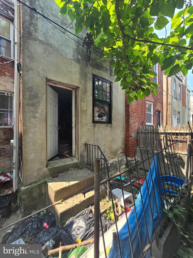 3951 N Delhi St, Philadelphia, PA 19140 - property entrance with stucco siding