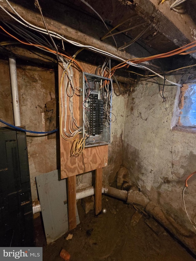 3951 N Delhi St, Philadelphia, PA 19140 - unfinished basement featuring electric panel