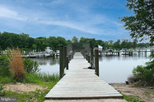 1018 Edenberry Way, Glen Burnie, MD 21060 - dock with a water view and boat lift