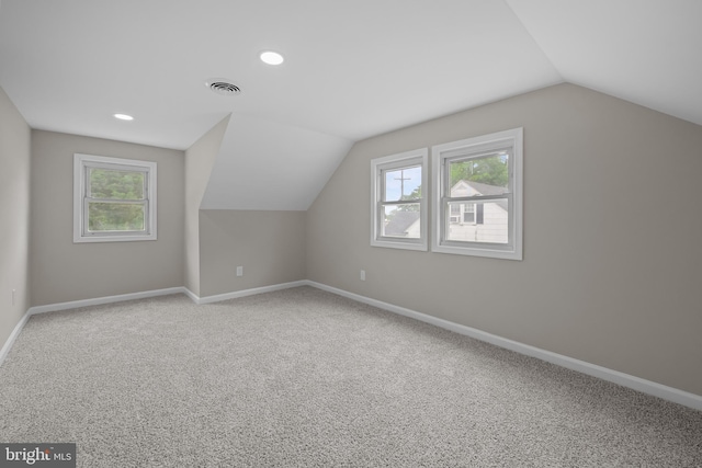 10561 Georgetown Rd, Laurel, DE 19956 - additional living space featuring lofted ceiling, baseboards, carpet flooring, plenty of natural light, and recessed lighting