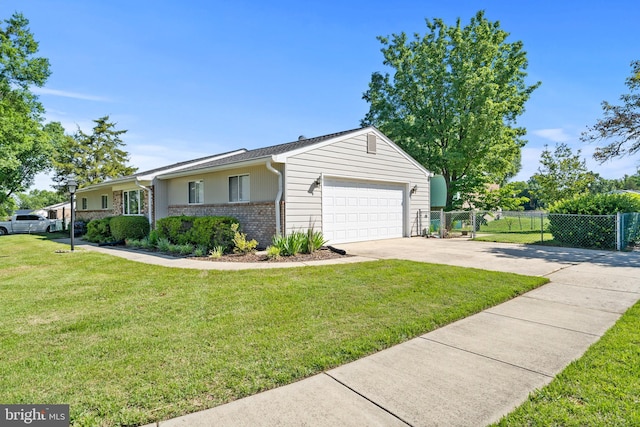 10004 Farrar Ct, Cheltenham, MD 20623 - ranch-style home with concrete driveway, brick siding, and an attached garage