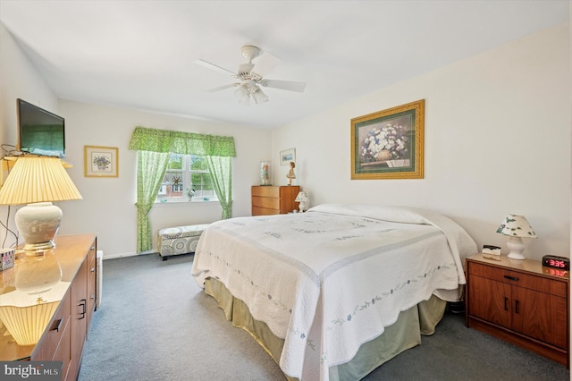 1004 Truman Rd, East Norriton, PA 19403 - bedroom with carpet floors, ceiling fan, and baseboards