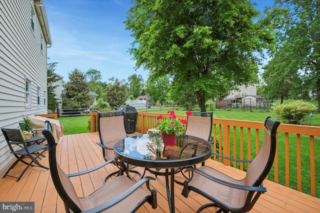1004 Truman Rd, East Norriton, PA 19403 - wooden deck with outdoor dining space