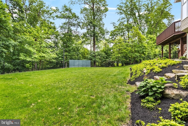 8 Lochwell Ct, Baltimore, MD 21234 - view of yard with a wooden deck