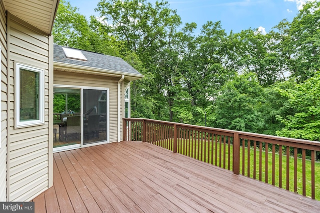 8 Lochwell Ct, Baltimore, MD 21234 - wooden terrace with a lawn and view of wooded area