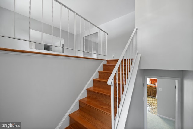 13712 S Springfield Rd, Brandywine, MD 20613 - staircase featuring carpet flooring