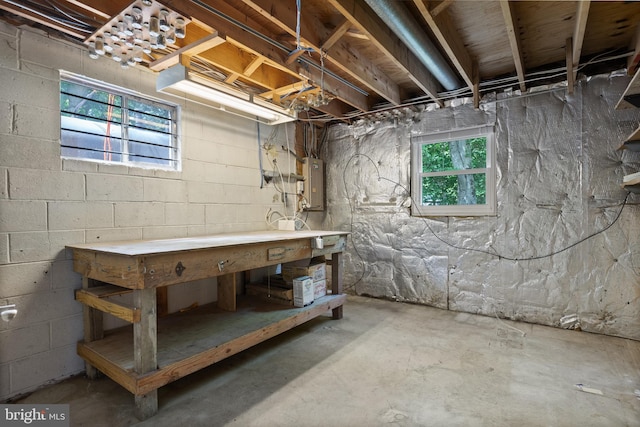 13712 S Springfield Rd, Brandywine, MD 20613 - below grade area featuring electric panel and a workshop area