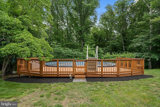 13712 S Springfield Rd, Brandywine, MD 20613 - wooden terrace with a yard