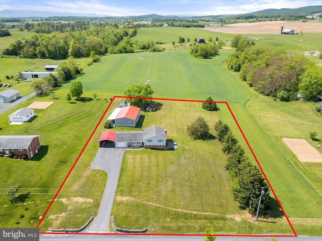 321 Garlic Hollow Rd, Edinburg, VA 22824 - view of rural area featuring property boundaries highlighted
