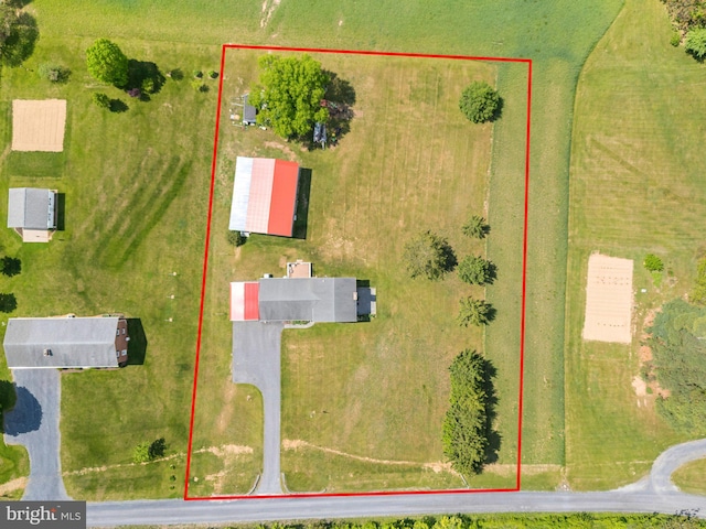 321 Garlic Hollow Rd, Edinburg, VA 22824 - overview of rural landscape with property parcel outlined