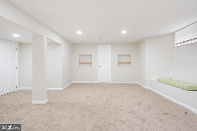 517 Worcester, Towson, MD 21286 - finished below grade area with carpet flooring, recessed lighting, and baseboards