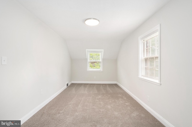 517 Worcester, Towson, MD 21286 - bonus room featuring carpet, vaulted ceiling, and baseboards