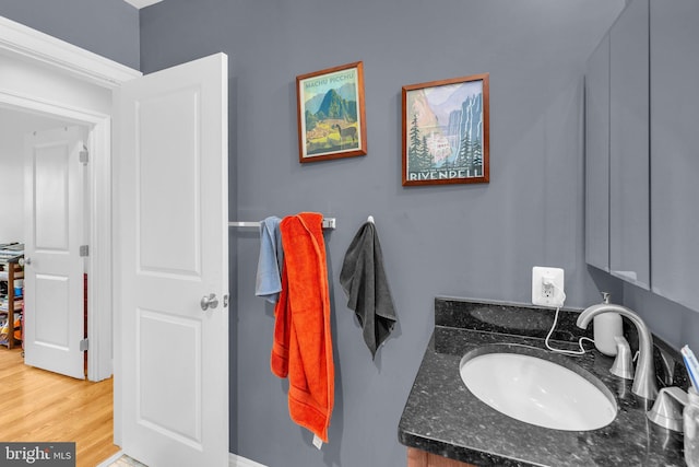 739 Newton Pl NW Unit 105, Washington, DC 20010 - bathroom with wood finished floors and vanity