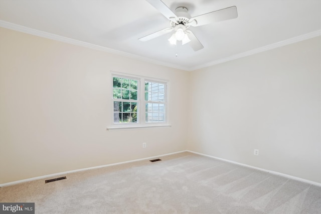 19918 Wyman Way, Germantown, MD 20874 - carpeted empty room featuring crown molding, baseboards, and ceiling fan