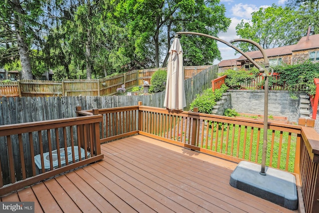 19918 Wyman Way, Germantown, MD 20874 - wooden deck with a fenced backyard
