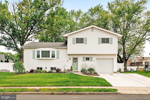 44 Rolling Ln, Hamilton, NJ 08690 - tri-level home with a garage and concrete driveway