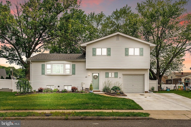 44 Rolling Ln, Hamilton, NJ 08690 - tri-level home featuring a garage and driveway