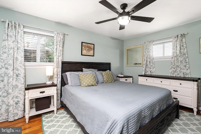 44 Rolling Ln, Hamilton, NJ 08690 - bedroom featuring wood finished floors and a ceiling fan