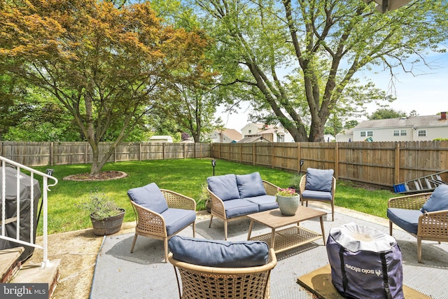 44 Rolling Ln, Hamilton, NJ 08690 - view of patio featuring an outdoor living space