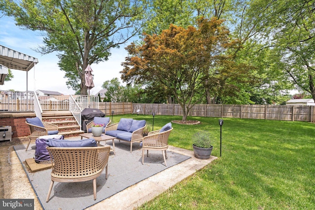 44 Rolling Ln, Hamilton, NJ 08690 - view of patio / terrace with a grill, outdoor lounge area, and a deck
