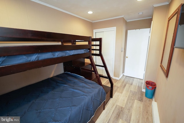 17 139th St Unit 101, Ocean City, MD 21842 - bedroom with wood finished floors, recessed lighting, and ornamental molding