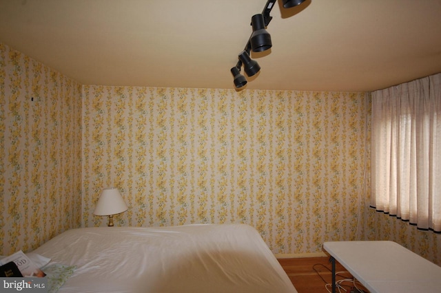 19104 Roman Way, Gaithersburg, MD 20886 - bedroom with wallpapered walls and wood finished floors