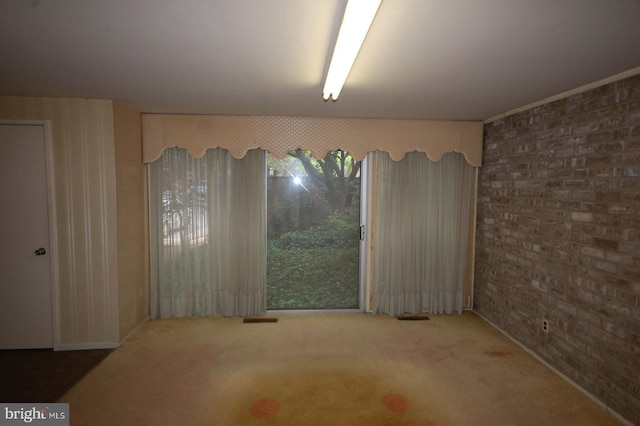 19104 Roman Way, Gaithersburg, MD 20886 - carpeted empty room with brick wall
